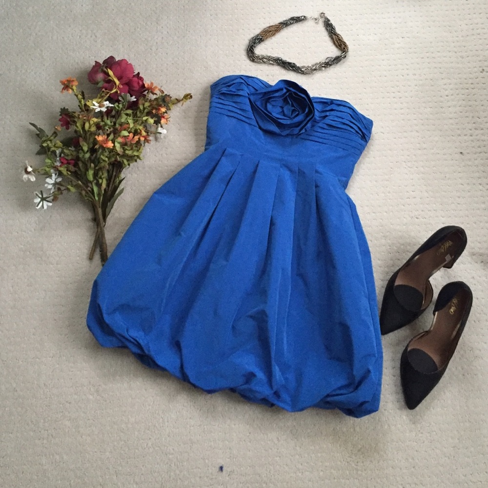 Beautiful blue BCBGmaxazria bubble skirt dress